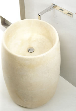 Antonio Lupi Barrel Stone Bathroom Sinks