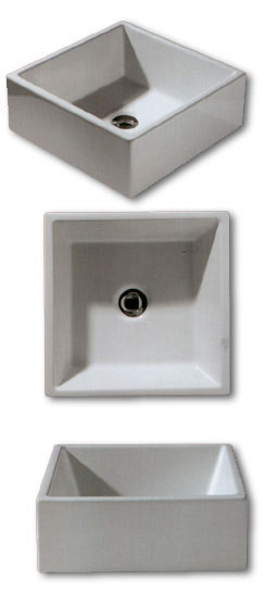 White Stone Tank 40 Bathroom Basins